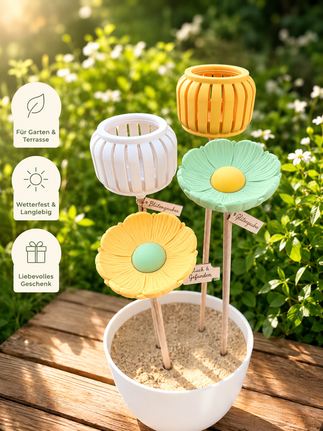 🏮 Gartenfackel „Glück“ 🏮
