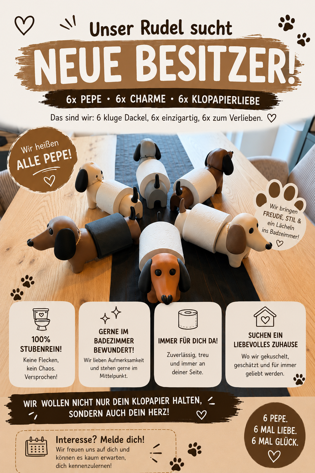 🐶 Toilettenpapierdackel „Pepe“  🐾