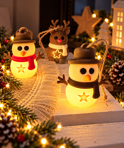 ⛄ Frosty – der kleine leuchtende Schneemann-Anhänger