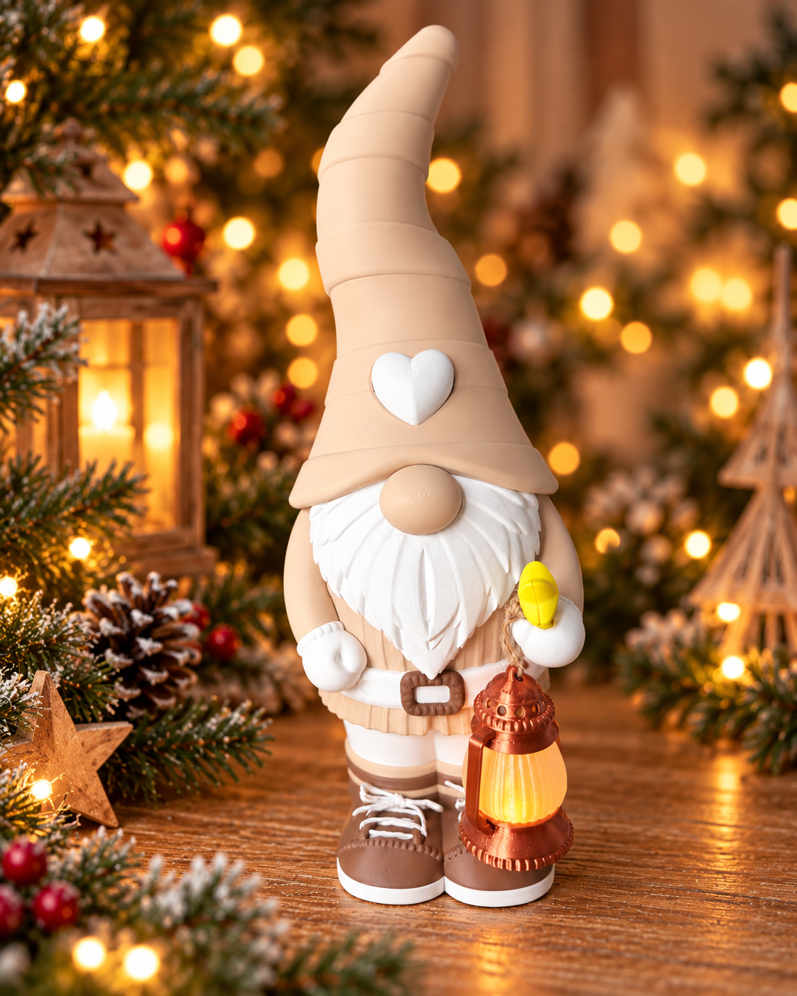 Wichtel Ferdinand – mit leuchtender Laterne 🎄✨